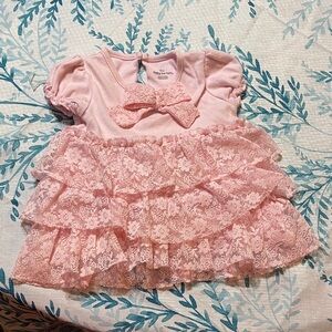 Baby Starters Soft Pink Lace Dress